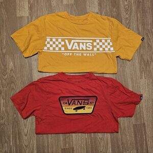 Vans Kids Graphic T-Shirts - Red and Yellow
